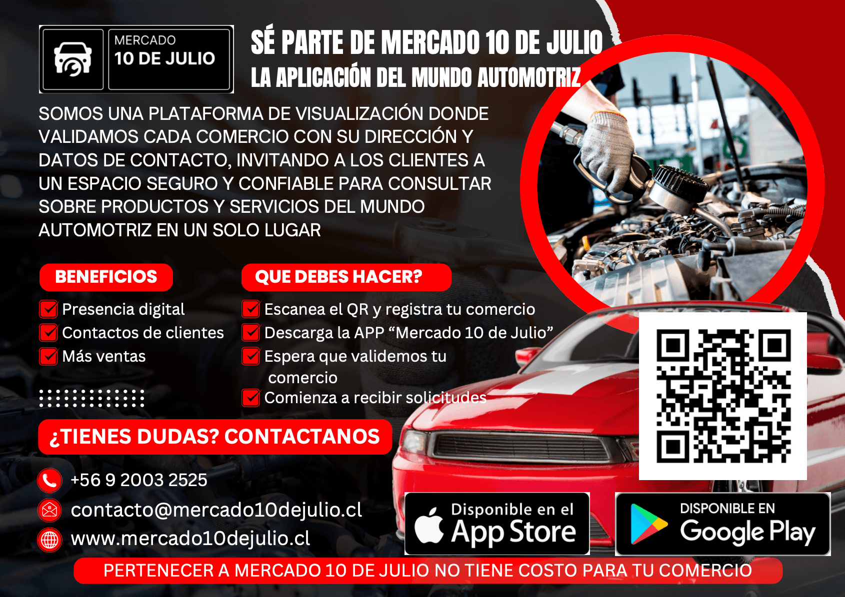 Sé parte de Mercado 10 de Julio - La aplicación del mundo automotriz